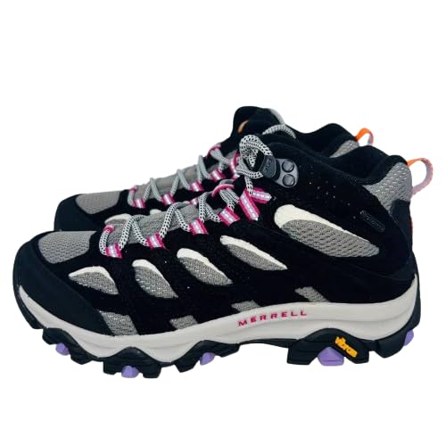 Merrell Women's Moab 3 Mid Waterproof Hiking Boot, 9, Black/Orchid3