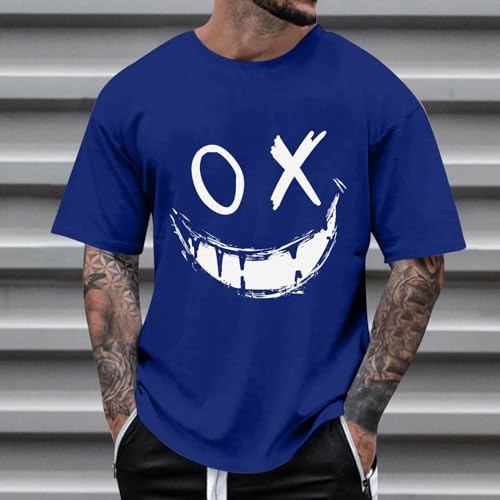 Summer Tops 2024 Novelty Graphic Tees X-Eye-Face Dripping Paint Graffiti Y2k Short Sleeve Blouse Fashion Funny Tshirts2