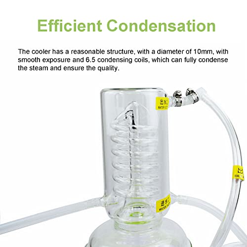 Lab Essential Oil Distillation Apparatus 4000Ml Water Distiller Purifier Home Diy Glassware Extraction Distillation Kit With Essential Oil Separator Hydrosol Moonshine Distiller (Upgraded) #TOP3