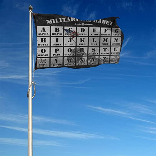 Drapeau alphabet militaire et drapeaux d'automne de maison