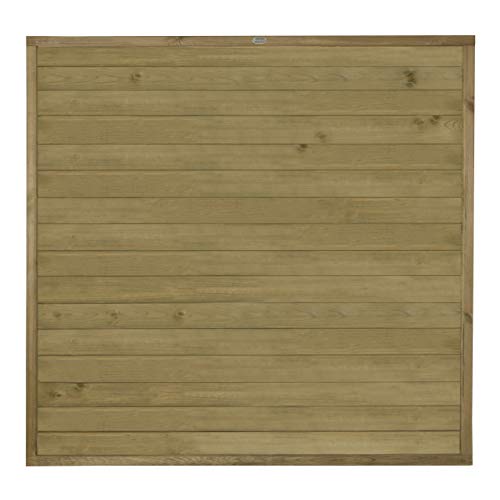 Forest Garden 6ft (1.83m x 1.83m) Pressure Treated Horizontal Tongue and Groove Fence Panel (Pack of 4)