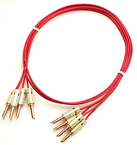 Acoustic Revive アコースティックリバイブ SPC-AV リン青銅製 非メッキバナナプラグ付 平行スピーカーケーブル 2本セット (1m)