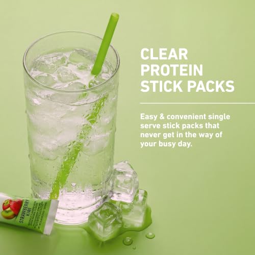 Image of Isopure Clear Protein Stick Pack, Strawberry Kiwi, 20 Count (Pack of 1)