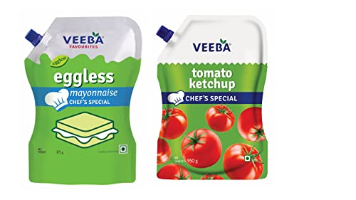 Image of Veeba Eggless Mayonnaise Chef's Special, 875 g & Veeba TOMATO KETCHUP CHEF'S SPECIAL (900g)