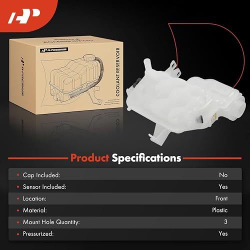 A-Premium Coolant Recovery Overflow Reservoir Tank - with Sensor - Compatible with Land Rover (L319) LR3 05-09, LR4 10-16 & (L320) Range Rover Sport 06-13, Sport Utility, Replace# PCD500030, PCF500011 by A-premium - Image 2