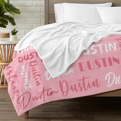 Personalized Blankets for Kids with Names Customized Blankets with Name for Adult Custom Blanket Gift for Birthday Christmas Valentines Day Gift
