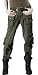 chouyatou Women's Casual Camouflage Multi Pockets Cargo Pants (Medium, 58Army)