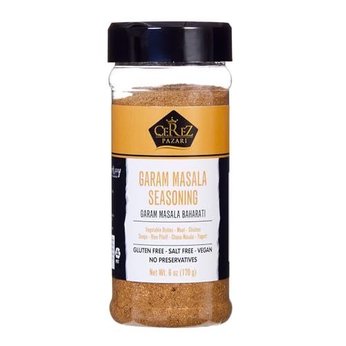 Cerez Pazari Garam Masala Seasoning 6 oz – Traditional Indian Spice Blend with Cumin, Coriander, Cardamom &amp; Cloves – Non-GMO, No Additives – Bold Flavor for Curries, Stews &amp; Rice Dishes