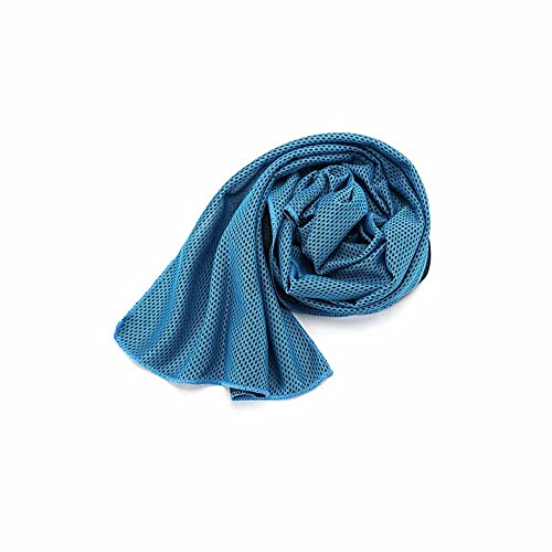 Rheinwing Kühlendes Handtuch,als Mikrofaser Sporthandtuch oder Kühltuch, Cooling Towel für Fitness, Sport, Reise, Yoga BLAU Cover