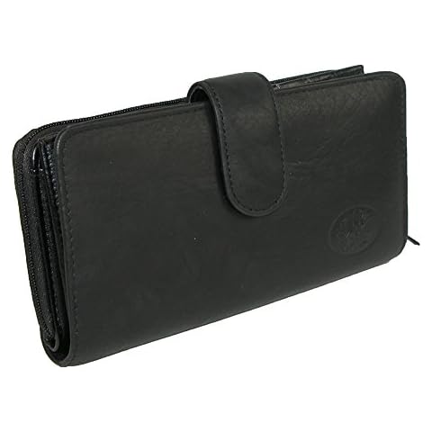 Buxton Women's Heiress Checkbook Wallet, Black, One Size Cover
