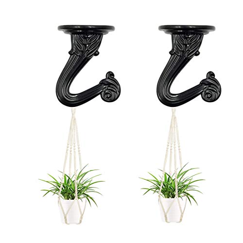bnafes 38mm/1.5" Ceiling Hooks - Heavy Duty Swag Hook with Steel Screws Bolts and Toggle Wings for Hanging Plants Ceiling Installation Cavity Wall Fixing Black - (2 Sets) - Image 4