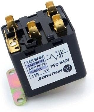 Appli Parts APPR-064 Potential Relay 064, Coil Voltage 395 V, Min Pick up 260 V, Max Pick up 275 V, Max Drop Out 120 V, 50/60 Hz Universal replacement for HVAC and Refrigeration units