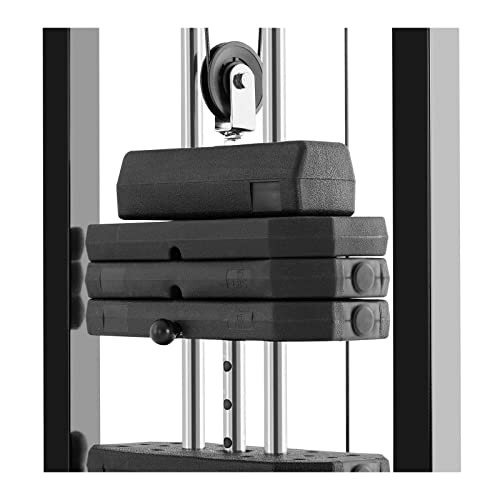 Gymrex GR-CS 100 Kabelzug Kabelzugstation Seilzug Fitness Zugturm 150 kg 24 Gewichte 6,8 kg – Bild 4