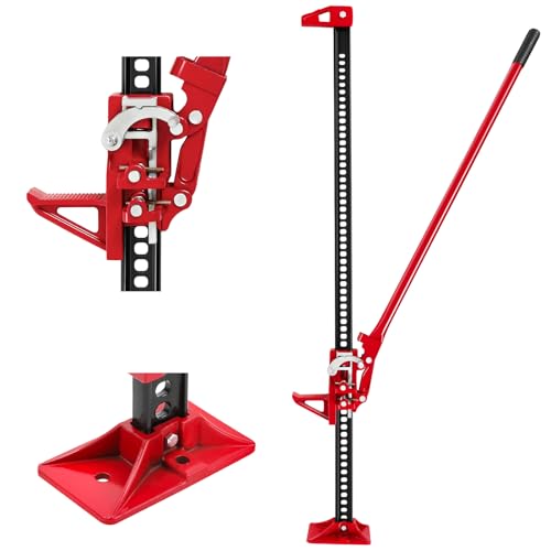 Warmiehomy Heavy Duty 3 Tonne Farm Jack 48 100cm Max Height Ratchet Jack Off-Road Utility Jack for Tractors Trucks 4x4 SUV Durable Steel Lifting Jack