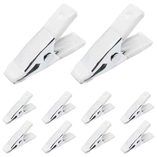 GDFYMI 10Pcs 2 Inch Spring Clamps Small Clamps Spring Clips Clamps for Backdrop Balloon Archfor White