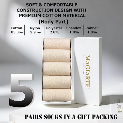 Image of MAGIARTE Womens Mini Crew Ankle Socks Athletic Casual Cotton Socks for Women