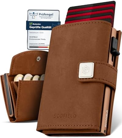 SF SCOFIELD Geldbörse Herren | Portmonee Herren für 11-12 Karten | Geldbeutel RFID Schutz | Portemonnaie | Wallets for Men | Smart Wallet | Kreditkartenetui | Slim Wallet | Kartene