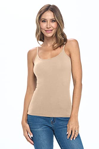 Image of Natural Uniforms Women's Camisole Tank Top-Breathable Cotton Stretch