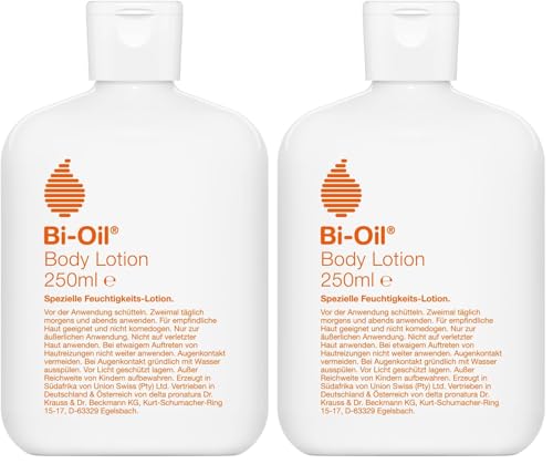 Bi-Oil® Loción corporal hidratante de 2 fases con aceite, vegano, 250 ml (Paquete de 2)