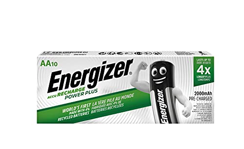 Energizer 634354 2000MAh AA Rechargeable Battery (Pack of 10) - Packaging May Vary