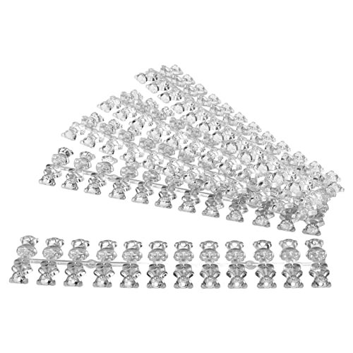 120 Peças Cartão de Cor de Esmalte Acrílico Transparente Bonito Desenho Animado Em Forma de Urso Car