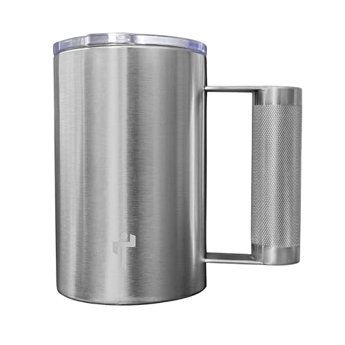 Vaso de Café de Acero Inoxidable 16 oz con Asa Grande miniatura 7