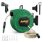 schlauchaufroller landi 🍀Automatisches Rückspulsystem -- Mit Hilfe der Fliehkraftbremse und der integrierten Schlauchführung kann das Auf- und Abziehen automatisch, sicher und zuverlässig durchgeführt werden. Nach der Arbeiten ziehen Sie den Schlauch nur noch einmal und 20m lange Schlauch kann sich automatisch aufrollen