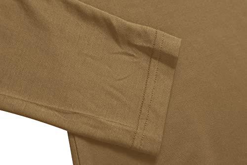 Image of Herou Womens Long Sleeve Turtleneck Slim Fitted Lightweight Casual Active Layer Tops Shirts