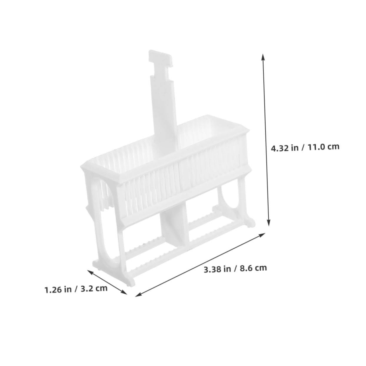 PRETYZOOM 24 Slot Microscope Slide Rack Compact Plastic Staining Holder for Display