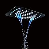 ducha luz led Este es un cabezal de ducha LED de dos funciones. Características: masaje doble cascada, lluvia, etc.