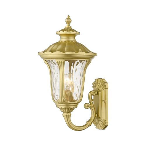 Livex Lighting 7852-33 Oxford Wall Lantern, Soft Gold by Livex - Used condition - US$128.01