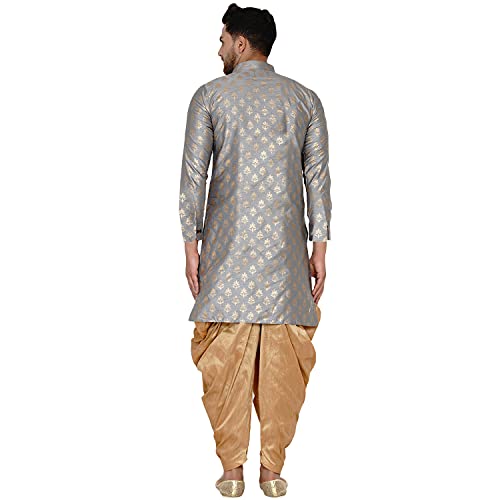 Image of Veera Paridhaan Men's Banarasi Full Sleeve Printed Long Straight Kurta