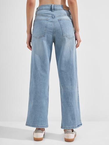 Image of Tokyo Talkies Pure Cotton Straight Wide Leg Cargo Pants |Relaxed Fit Utility Trousers