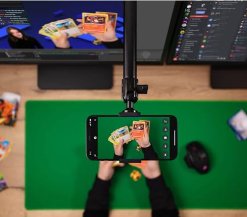 Green Screen Mouse Mat, tappetino chroma key da scrivania, di qualità, perfetto per fotocamere posizionate in alto o manuali per OBS, Twitch, YouTube, Zoom, Teams, streaming, gioco e istruzione - Mousepad - Immagine 6