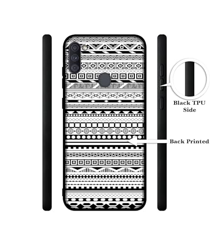 Image of Black & White Patterns Design Premium 2D Printed Metal Back Case Cover for Samsung Galaxy A11 4G / M11 4G