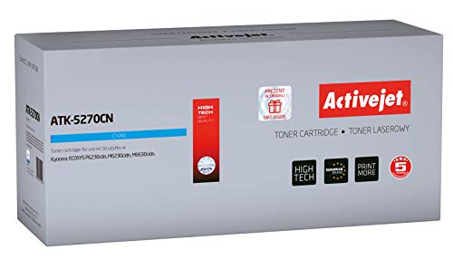 ActiveJet ATK-5270CN Toner (Remplacement pour Kyocera TK-5270C; Supreme; 6000 Pages; Cyan)