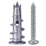 Shopexa 30pk Plasterboard Fixings, Metal & Self Drilling Heavy Duty Plasterboard Wall Plug, Plasterboard Screws with Achors for Stronger Grip & Lasting Quality for Wall Hanging Stuff (Pack of 30)