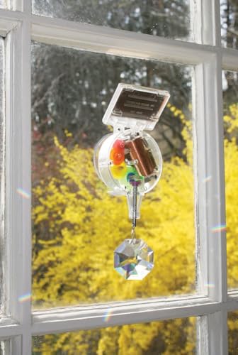 SOLARBETRIEBENER Regenbogen - Macher Zauber Projektor, Rainbow Maker mit Solarantrieb Single