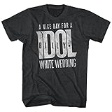 American Classics Unisex-Adult Billy Idol 1980s Punk Rock Singer Nice Day White Wedding Adult T-Shirt - Black Heather - X-Large