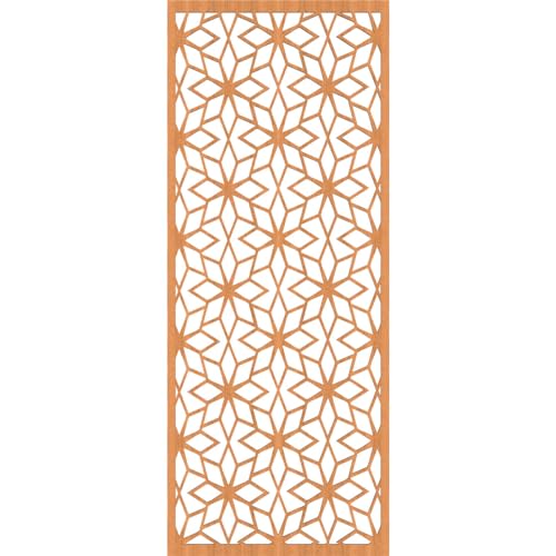 Image of 17 3 /8 inchW x 44 3 /8 inchH x 1 /4 inchT Lake Decorative Fretwork Wood Wall Panels, Cherry