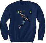 Mountee Apparel Jaxon Smith Njigba JSN AIR Seattle Crew Neck Sweatshirt ADULT SMALL Blue