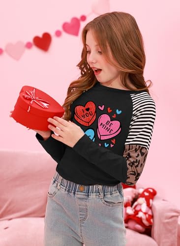 Image of BesserBay Girls St Patrick's Day Raglan Shirt Irish Sequin Lucky Stripe Shamrock Graphic Top 4-14 Years
