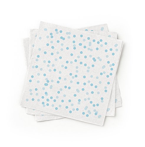 Susty Party SPNPCTBLU 100% Recycled Paper Cocktail Napkin Blue, pack of 200