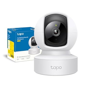Tapo C212 Telecamera WiFi Interno 2K 3MP, Videocamera Sorveglianza, 360º Horizontal, Porta Ethernet, Panoramica e IInclinazione, Visione Notturna, MicroSD fino a 512GB, Alexa, Google