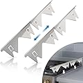 Stainless Steel Stove Counter Gap Cover (2 Pack), Oven Gap Filler, Stove Gap Filler for Kitchen, Range Trim Kit, Easy Clean with Heat Resistant, Adjustable Length 13.8” to 27.6” 1
