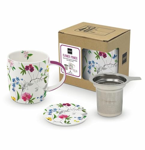 Taza con tapa y colador Paperproducts Design 11.75 oz miniatura 1