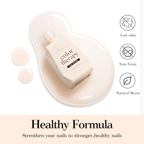 SHOYUM Milky Nude Gel Nail Polish, 15ml Natural Jelly Sheer Color Soak Off UV Light Cure Translucent Gel Polish for Nail Art Salon DIY Manicure at Home X02 — view 5