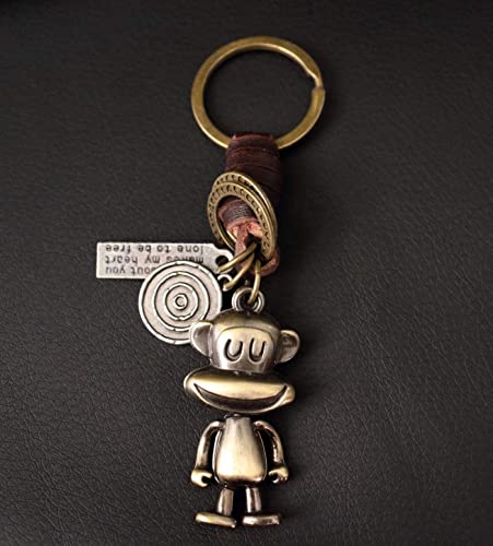 Aupra Monkey Leather Keychain Gift Women Men Funny Animal Keychain Girl Boy Surprise Addition Keys Present #TOP3