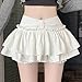 Kawaii Lolita Mini Skirt Harajuku Goth Fashion Gothic Clothes Midi Waist Vintage Layered Short Tiered Skirt White