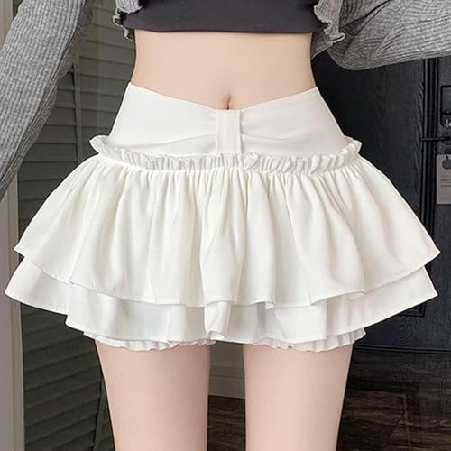 Kawaii Lolita Mini Skirt Harajuku Goth Fashion Gothic Clothes Midi Waist Vintage Layered Short Tiered Skirt2